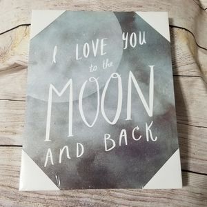 I love you to the moon and back on canvas